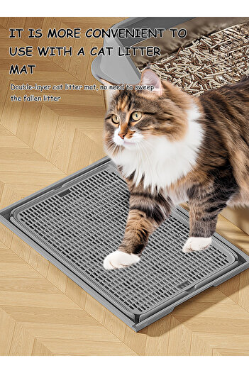 KidLe Stainless Steel Cat Litter Box Metal Cat Litter Box