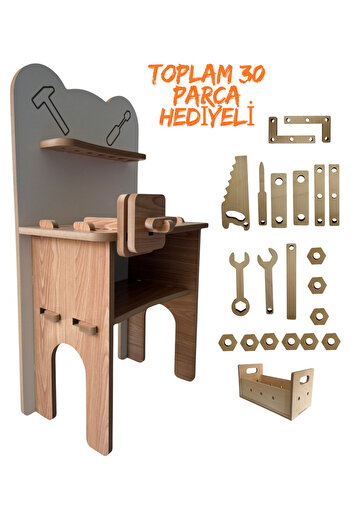 HOBBY HOUSE Wooden Repair Bench – 30 Pieces with Gift - Educational and Fun Playground