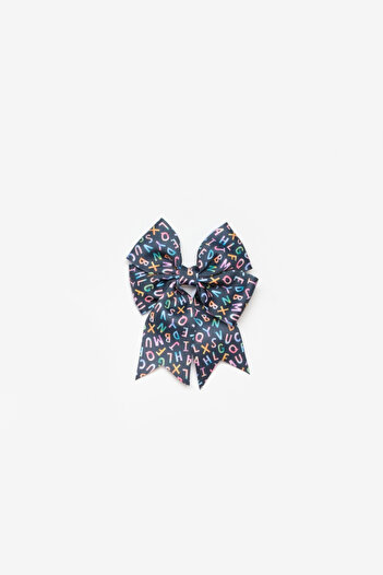 Le Mabelle Girl's Navy Blue Letter Printed Buckle Clip