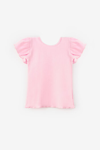 Le Mabelle Pink Girl's T-Shirt with Cross Back - Julie