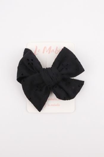 Le Mabelle Black Scallop Bow Girl's Clip Buckle
