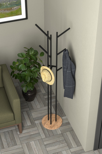 Retodesign 9 Hanging Coat Rack - Atlantic Pine Top Clothes Rack