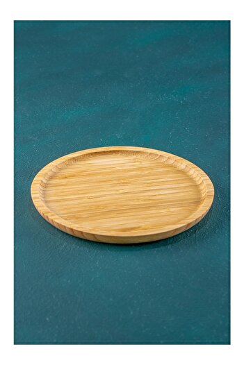 Eveda Round Serving and Presentation Plate 6 Pieces Pine