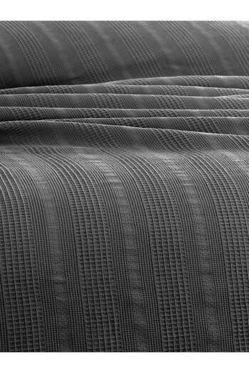 Sevim Single Waffle Pike 160X230Cm, 100% Cotton, Honeycomb Design, Anthracite