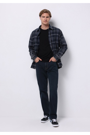 Colin's Regular Fit Mid Waist Straight Leg Men's Dark Indigo Jean Trousers
