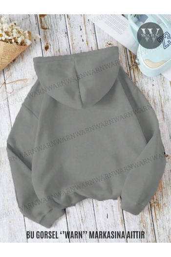 warn Φούτερ με κουκούλα 3 νήματα, χειμερινό Unisex, βαμβακερό, χοντρό