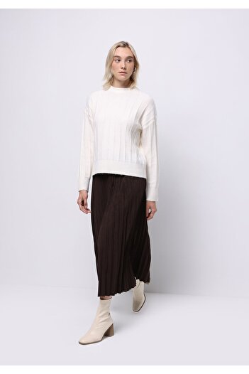 Colin's Regular Fit Plain Women's Brown Skirt