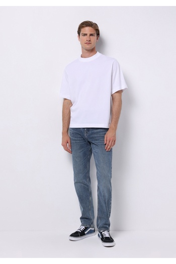 Colin's Loose Straight Fit Mid Waist Straight Leg Men's Indigo Jean Trousers