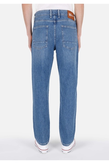 Colin's Loose Straight Fit Men's Mid Indigo Denim Jean Pocket Trousers