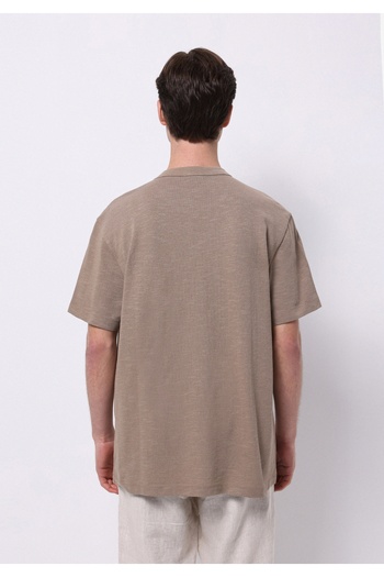 Colin's Comfort Fit Round Neck Plain Men's Gray Short Sleeve T-Shirt