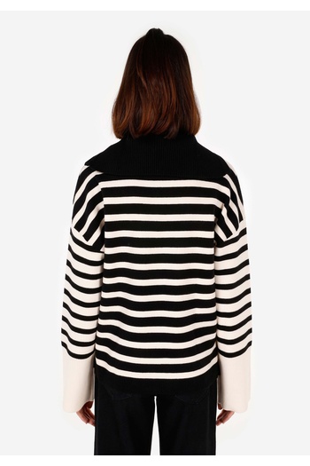 Colin's Regular Fit Zippered Women's Black Sweater