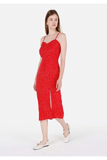 Colin's Slim Fit Women's Red Dress