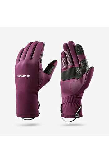 Decathlon Simond Adult Touchscreen Outdoor Trekking Gloves - Purple - Mh500