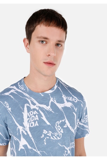 Colin's Ανδρικό Μπλε T-Shirt - Μανίκια