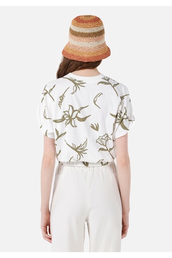 Colin's Regular Fit Crew Neck Printed White Women's Short Sleeve T-Shirt Cl 1068092