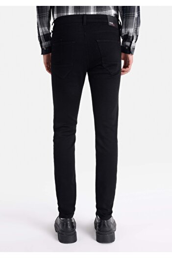 Colin's Skinny Fit Low Waist Narrow Leg Men's Black Denim Jean Trousers