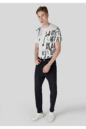 Colin's Loose Tapered Fit Süper Yüksek Bel Daralan Paça Erkek Gri Jean Pantolon