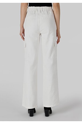 Colin's Regular Fit High Waist Wide Leg Women's White Trousers