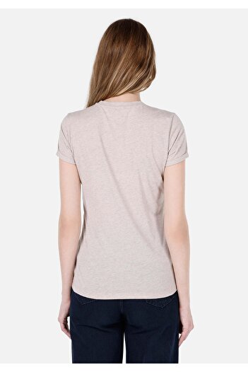 Colin's Slim Fit Round Neck Women's Gray Short Sleeve T-Shirt