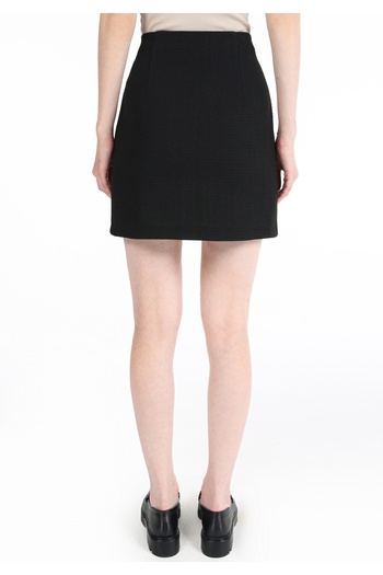Colin's Mini Skirt Plain Zipper Women's Unlined Black Skirt