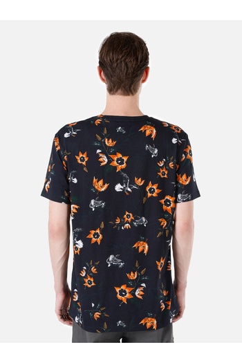 Colin's Regular Fit Round Neck Printed Men's Black Short Sleeve T-Shirt