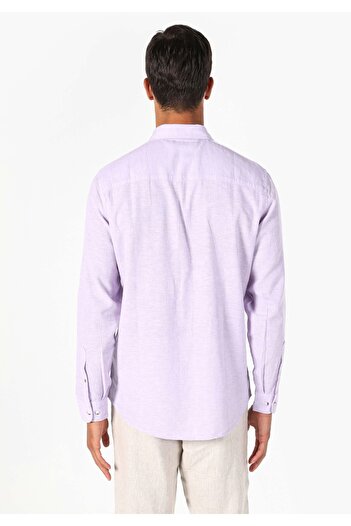 Colin's Purple Men's Long Sleeve Regular Fit Shirt