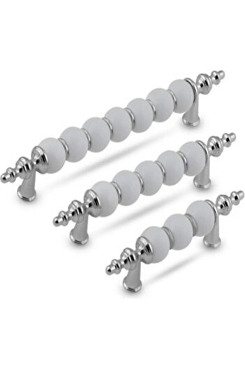 Mozide Polymer Cabinet Drawer Handles (224 mm)22.4 cm Chrome Beads-2 Pieces