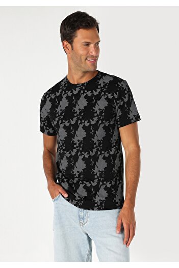 Colin's Ανδρικό Μαύρο T-Shirt - Μανίκια