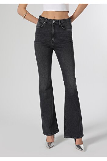 Colin's Regular Fit Orta Bel Bootcut Kadın Siyah Jean Pantolon