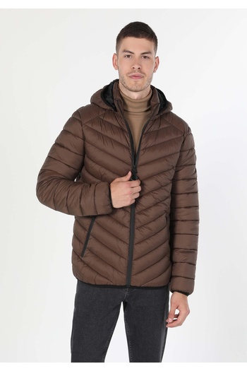 Colin's Ανδρικό καφέ παλτό Slim Fit