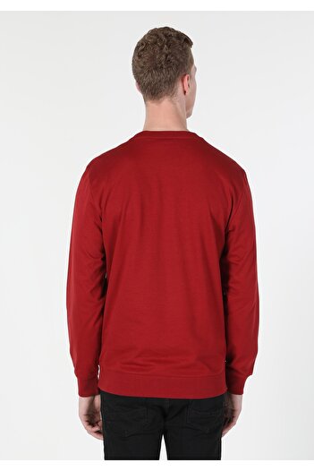 Colin's Regular Fit Men's Red Sweatshirt