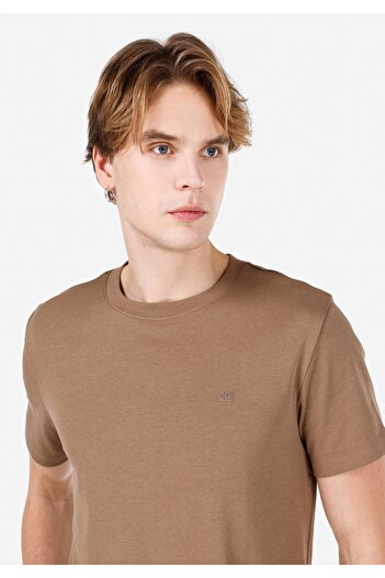 Colin's Crew Neck Brown Men's Short Sleeve T-Shirt - Regular Fit