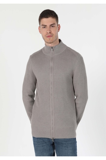 Colin's Slim Fit Erkek Gri Hırka