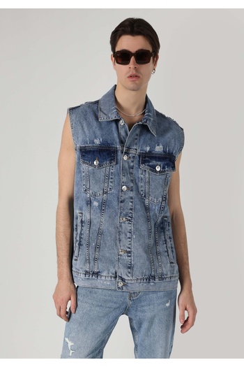 Colin's Ανδρικό τζιν γιλέκο Relaxed Cut Blue Cl 1062452