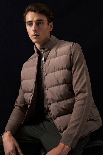 Twn Slim Fit Vizon Düz Yelek Mont