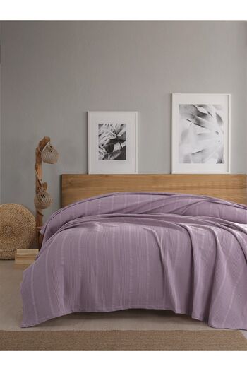 Sevim 210x230cm Waffle Pike - 100% Cotton, Honeycomb Design, Various Color Options, Double