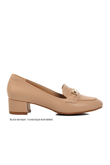 Pierre Cardin Tight Mold Beige Women's Heeled Shoes Pc-54167 Z