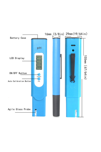 HOPE R Digital PH meter tester with automatic correction, with ATC, calibration powder, box