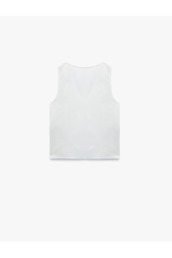 Koton V Neck Sleeveless Blouse with Metal Accessory Detail