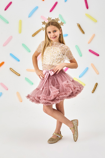 Le Mabelle Dried Rose Girl's Tutu Skirt - Bonita Size: 8 Years