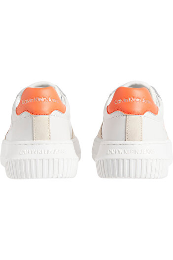Calvin Klein Kadın Marka Logolu Günlük Kullanıma Uygun Beyaz Sneaker YW0YW01445 02T