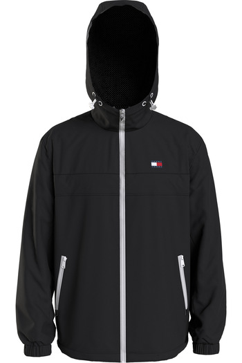 Tommy Hilfiger Men's Brand Logo Black Coat Suitable for Daily Use Dm0Dm17983 Bds