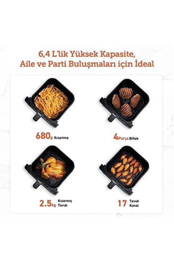 COSORI Dual Blaze Sıcak Hava Fritözü Air Fryer 6.4lt Wifi