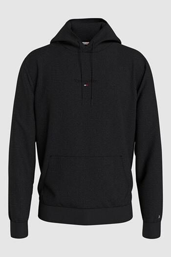 Tommy Hilfiger Men's Brand Logo Cotton Casual Black Sweatshirt Dm0Dm16800 Bds