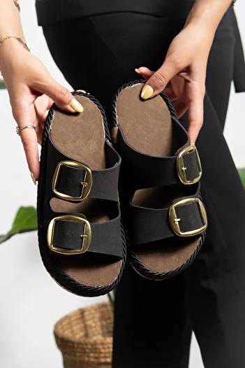 PLN SHOES Wrapped Orthopedic Eva Sole Lightweight Anatomical Slippers Daily Comfortable Slippers with Double Tape Buckle