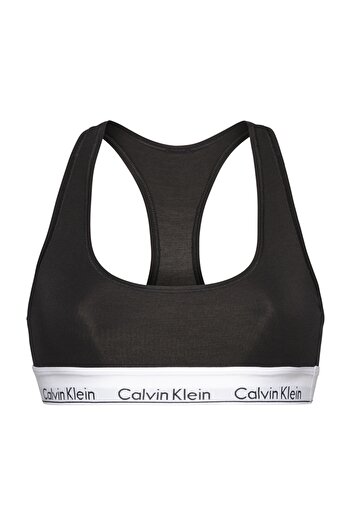 Calvin Klein Czarny stanik sportowy z elastyczną taśmą i logo marki, odpowiedni do codziennego użytku F3785E 001