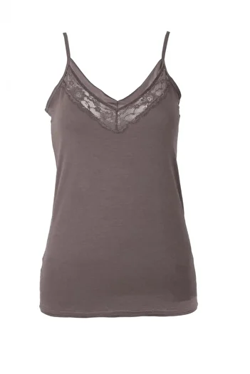 Belinay 1134 Lacy Rope Strap Undershirt Mink XXL