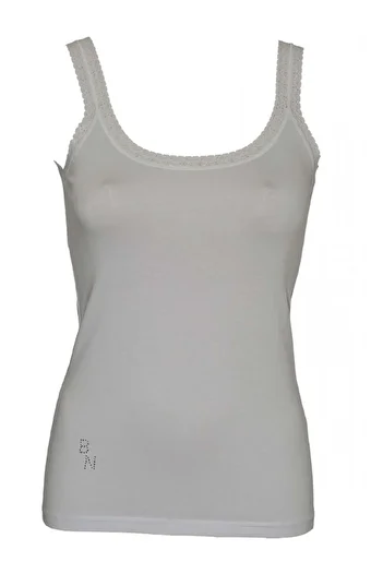 Belinay 0861 Lace Strap Undershirt White m