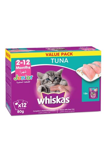 Whiskas Junior Tuna Wet Kitten Food Pouch for Kittens from 2 to 12 months