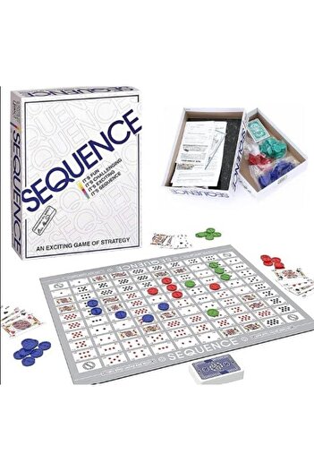 SEQUENCE لعبة لوحية متعددة الألوان للعائلة
